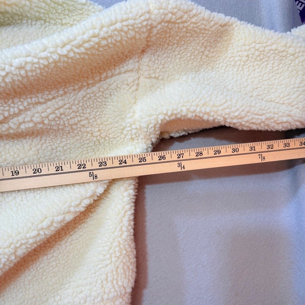 Lularoe Cream Teddy Bear Sherpa Jacket Button‎ Up Warm Coat Large - Picture 6 of 7